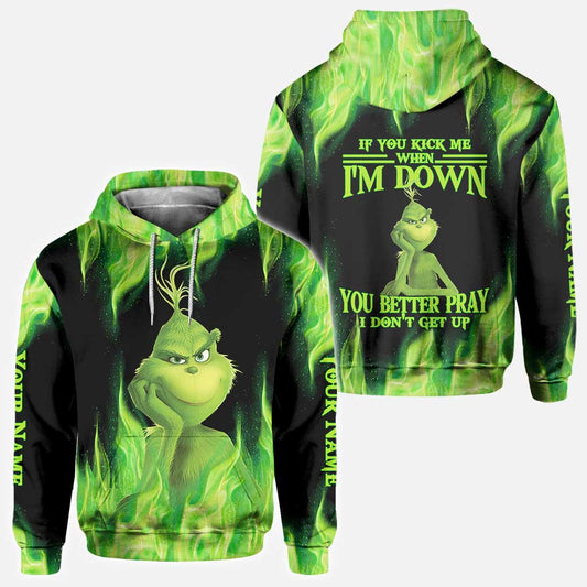 Si tu me donnes un coup de pied - T-shirt et sweat à capuche personnalisés « Volé Noël partout »