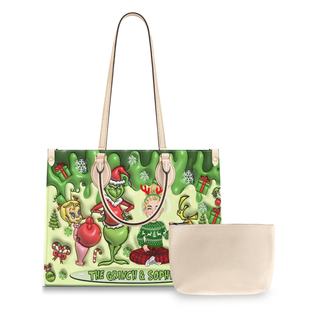 Joyeux Noël - Étole de Noël personnalisée - Sac à main en cuir