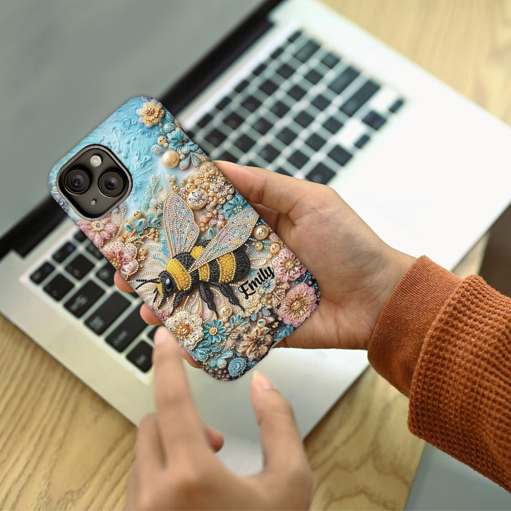 Insecte scintillant - Coque de téléphone personnalisée avec impression intégrale sur le thème du jardinage