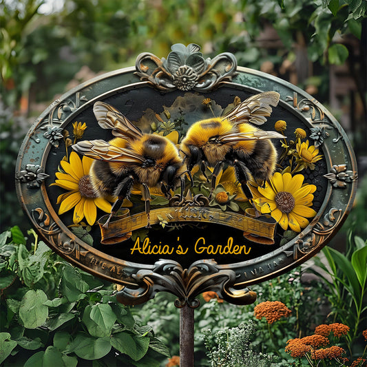Bee Garden - Personalized Gardening Cut Metal Sign