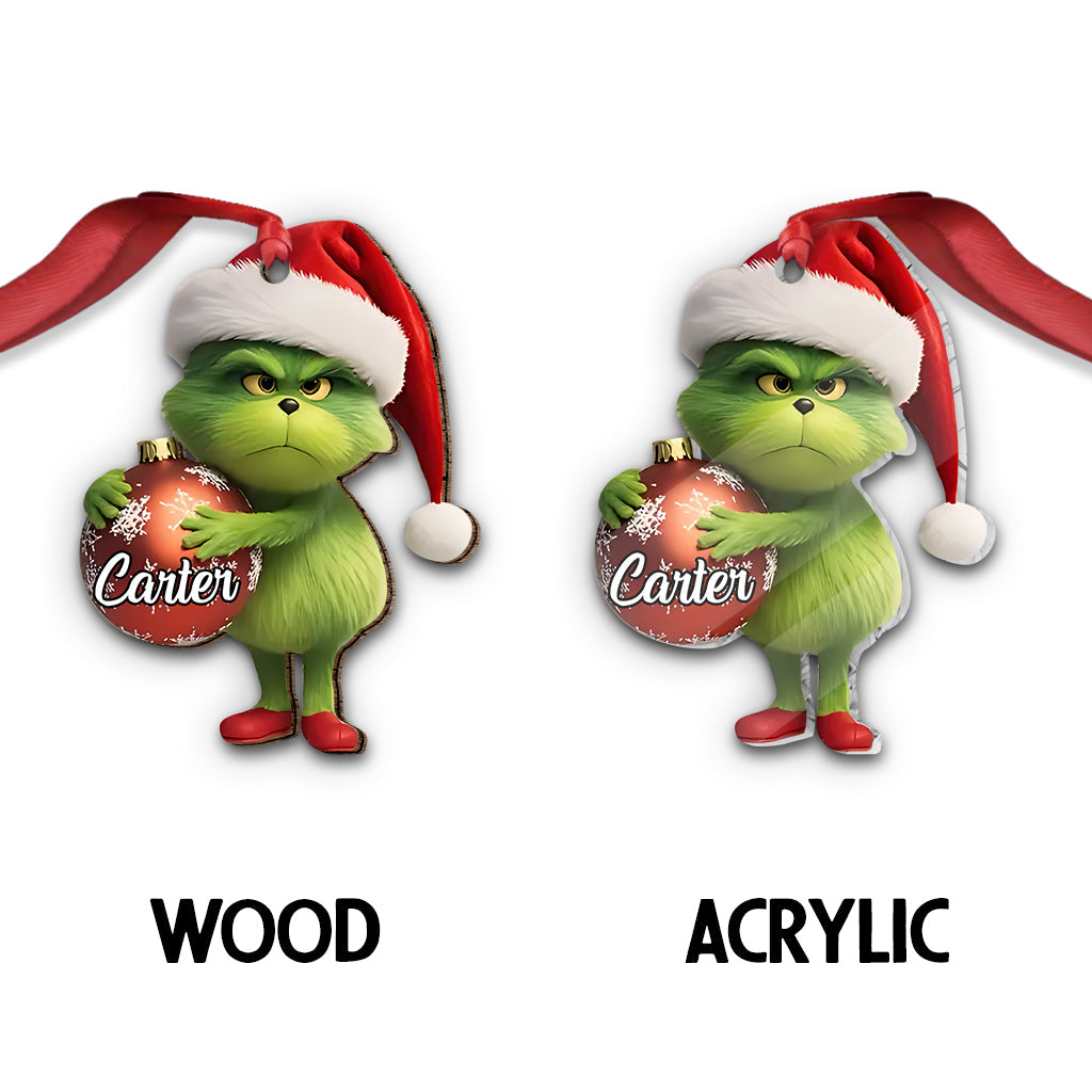 Adorable personnage vert - Étole de Noël personnalisée