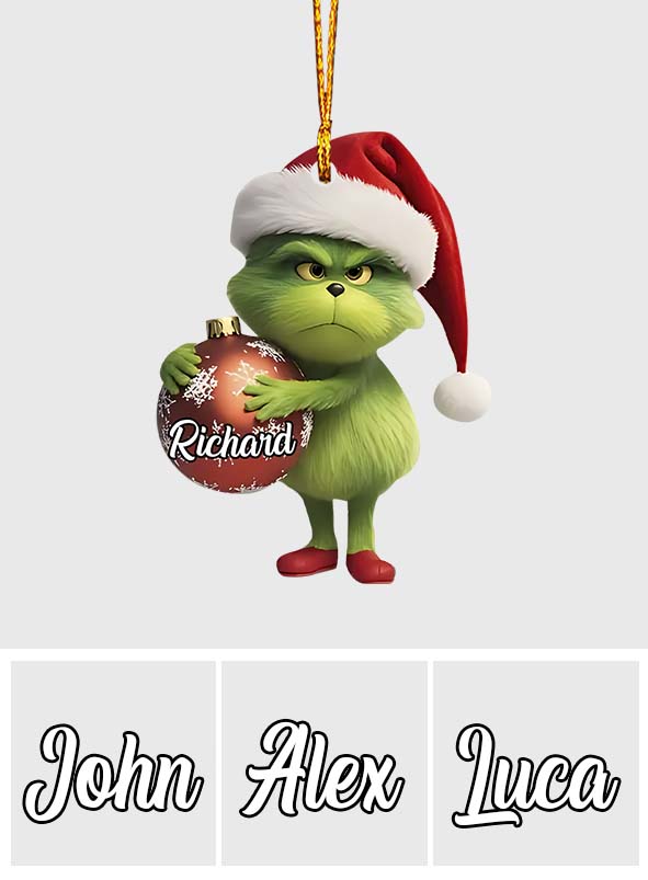 Adorable personnage vert - Étole de Noël personnalisée