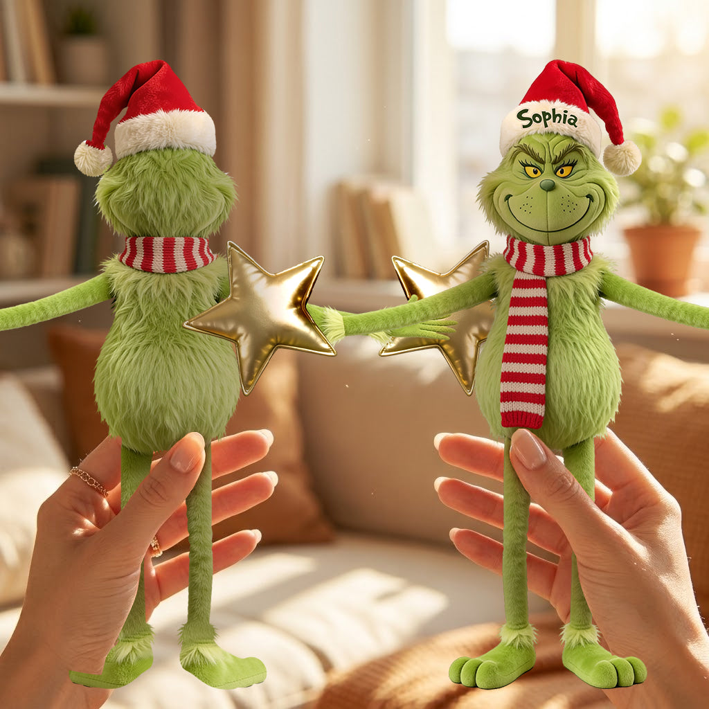 Funny Christmas - Personalized Stole Christmas Posable Plush Doll
