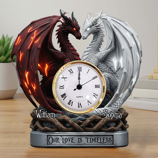 Notre amour est éternel - Plaque horloge acrylique personnalisée pour couple