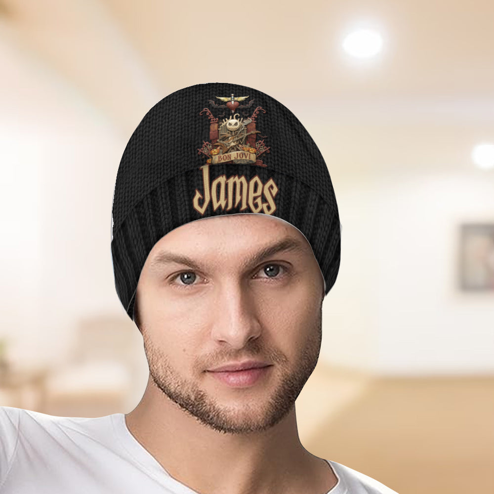 Livin' on a Nightmare Prayer - Personalized King of Rock and Roll Beanie Hat