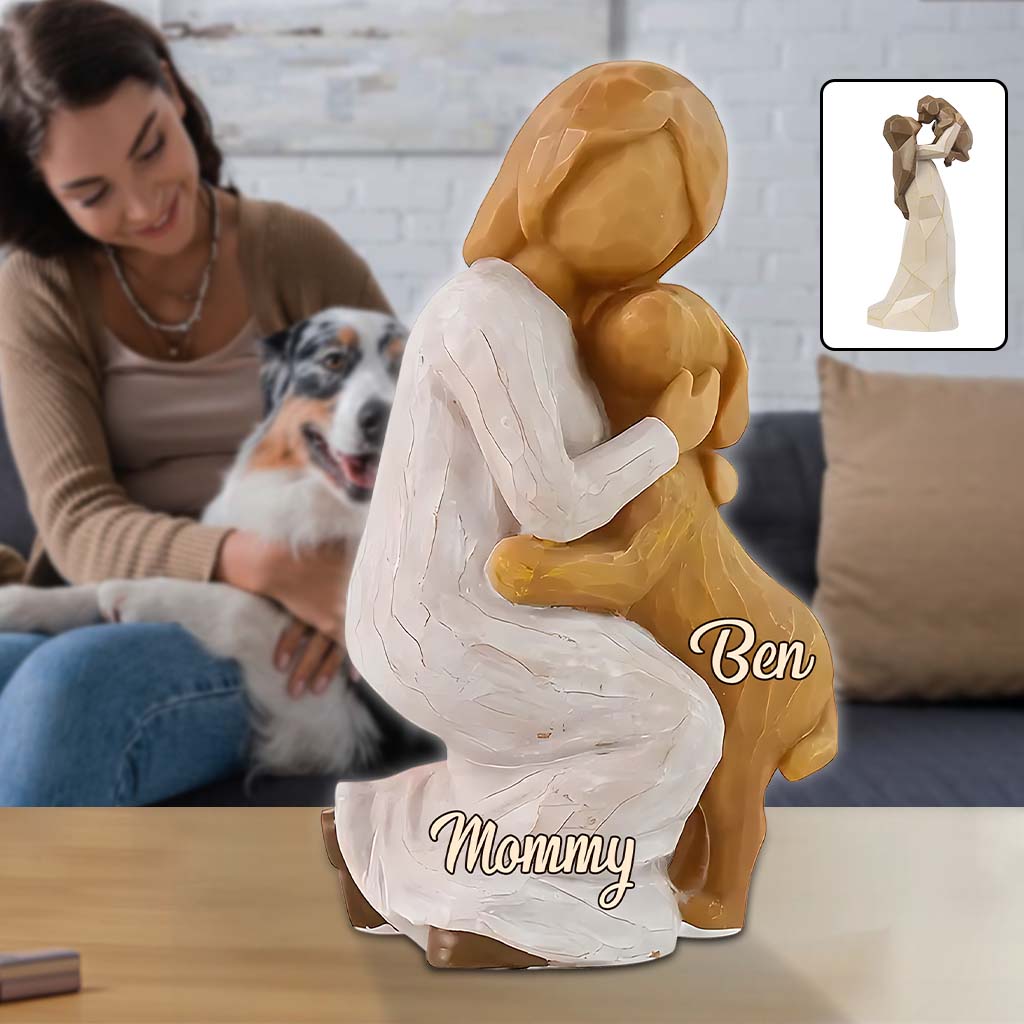 Maman de chien - Plaque acrylique personnalisée en forme de chien