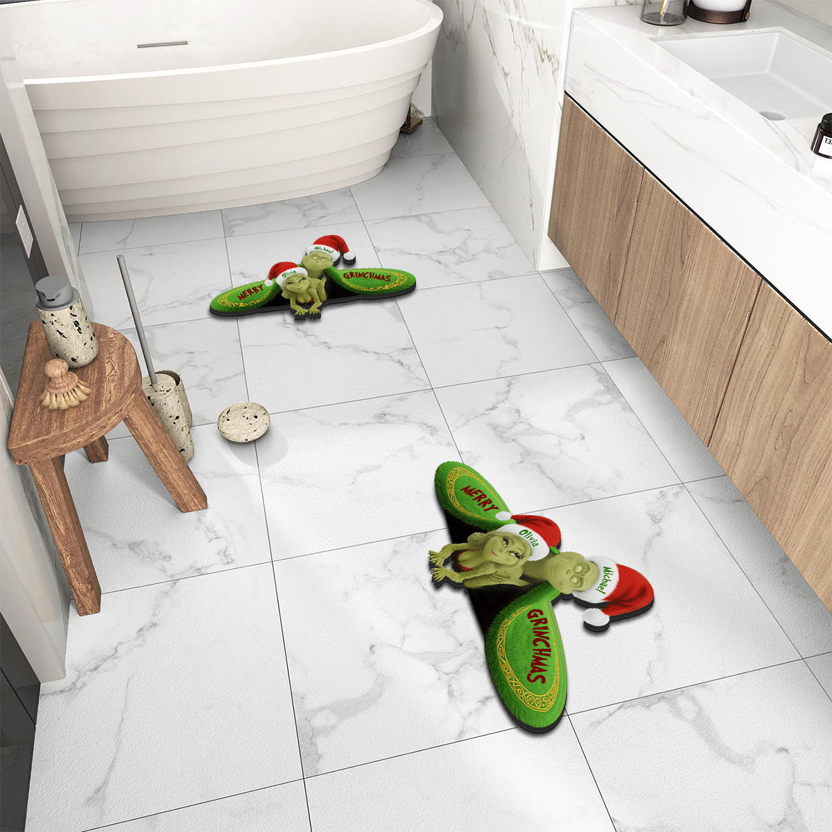 Funny Christmas Gift For Couple - Personalized Stole Christmas Non-Slip Tufted Rug