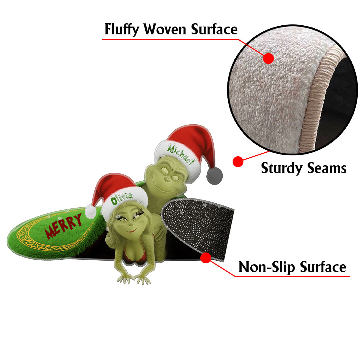 Funny Christmas Gift For Couple - Personalized Stole Christmas Non-Slip Tufted Rug