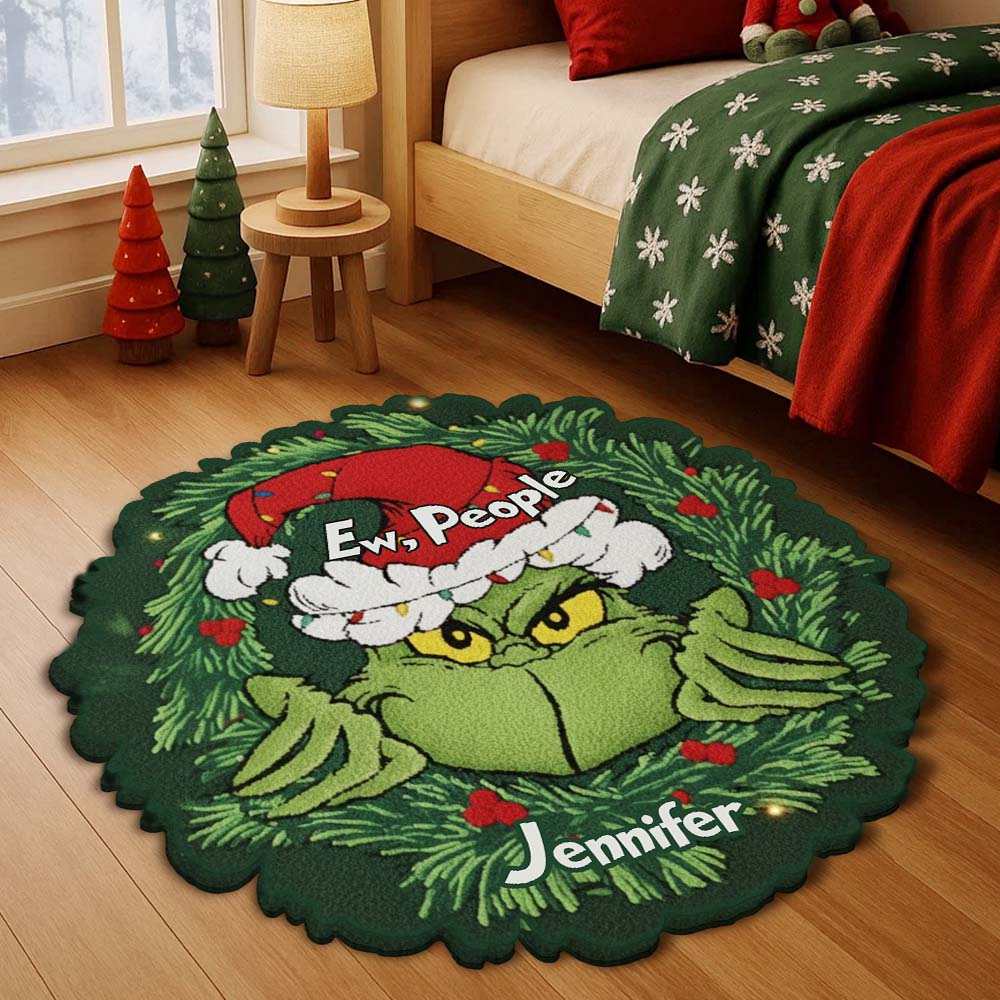 Ew, People - Personalized Stole Christmas Non-Slip Tufted Rug