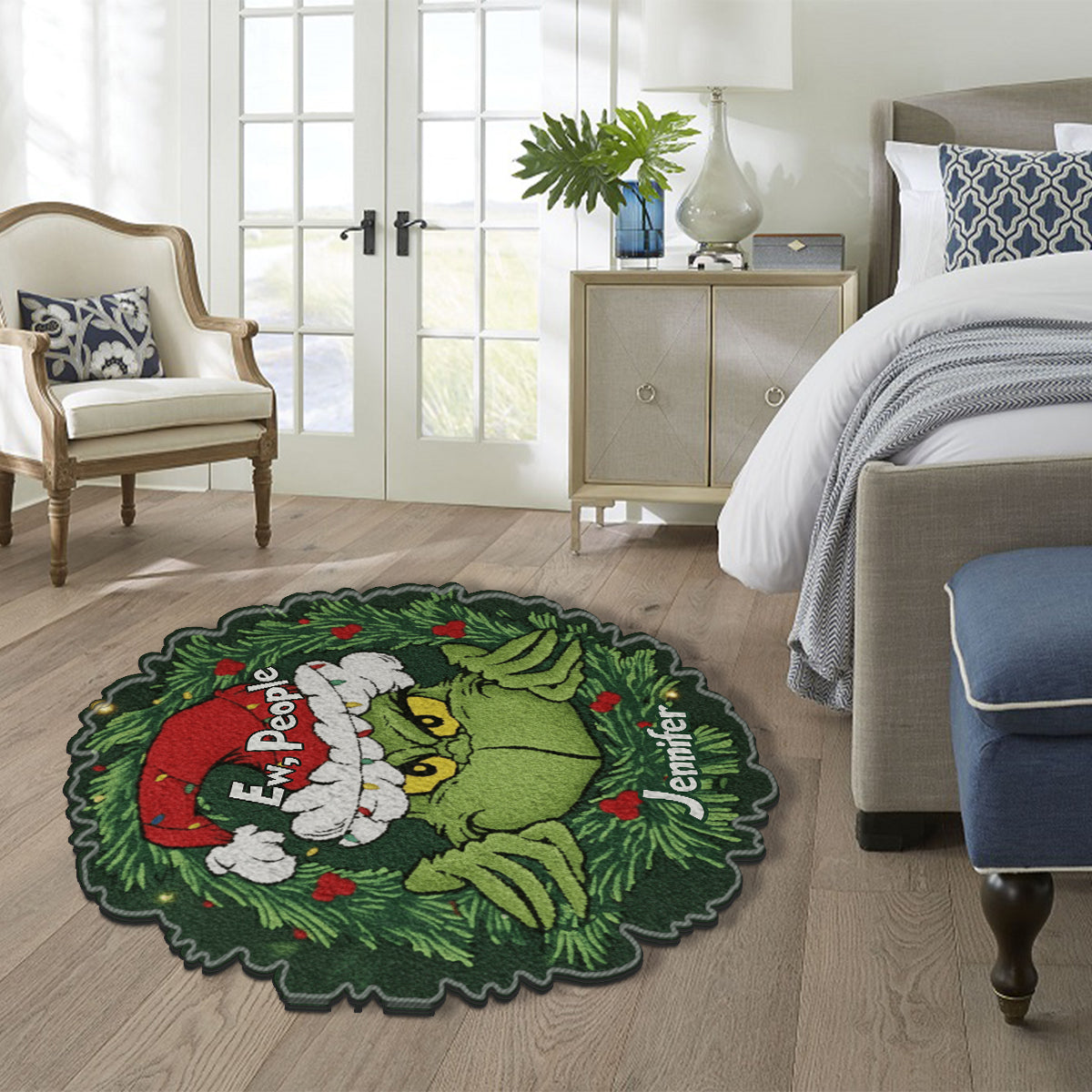 Ew, People - Personalized Stole Christmas Non-Slip Tufted Rug