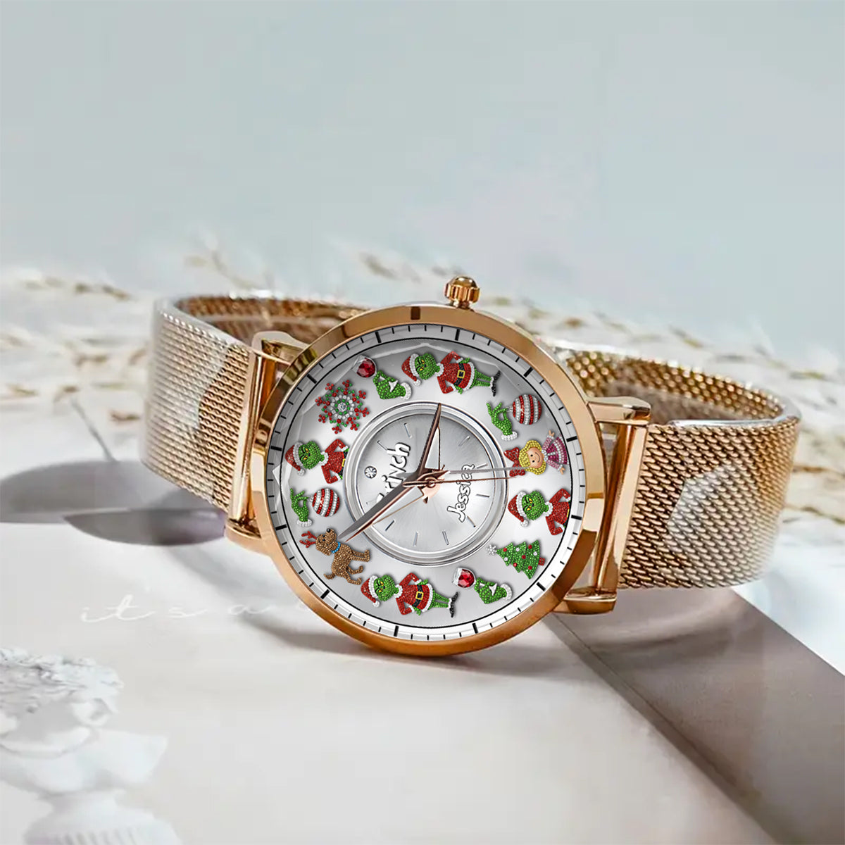 Merry Christmas - Personalized Stole Christmas Women Hand Watch