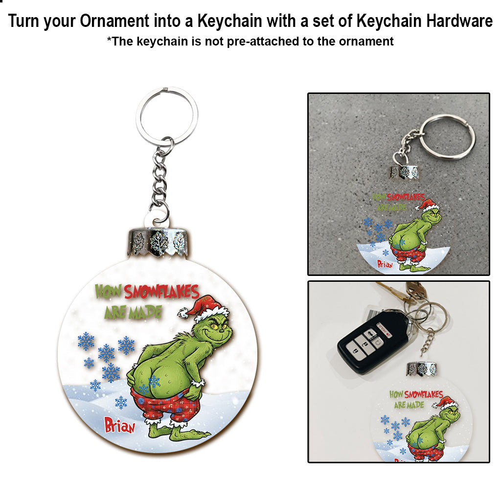 Le Grinch, le monstre du film classique de Noël - Ornement de Noël personnalisé en forme d'étole