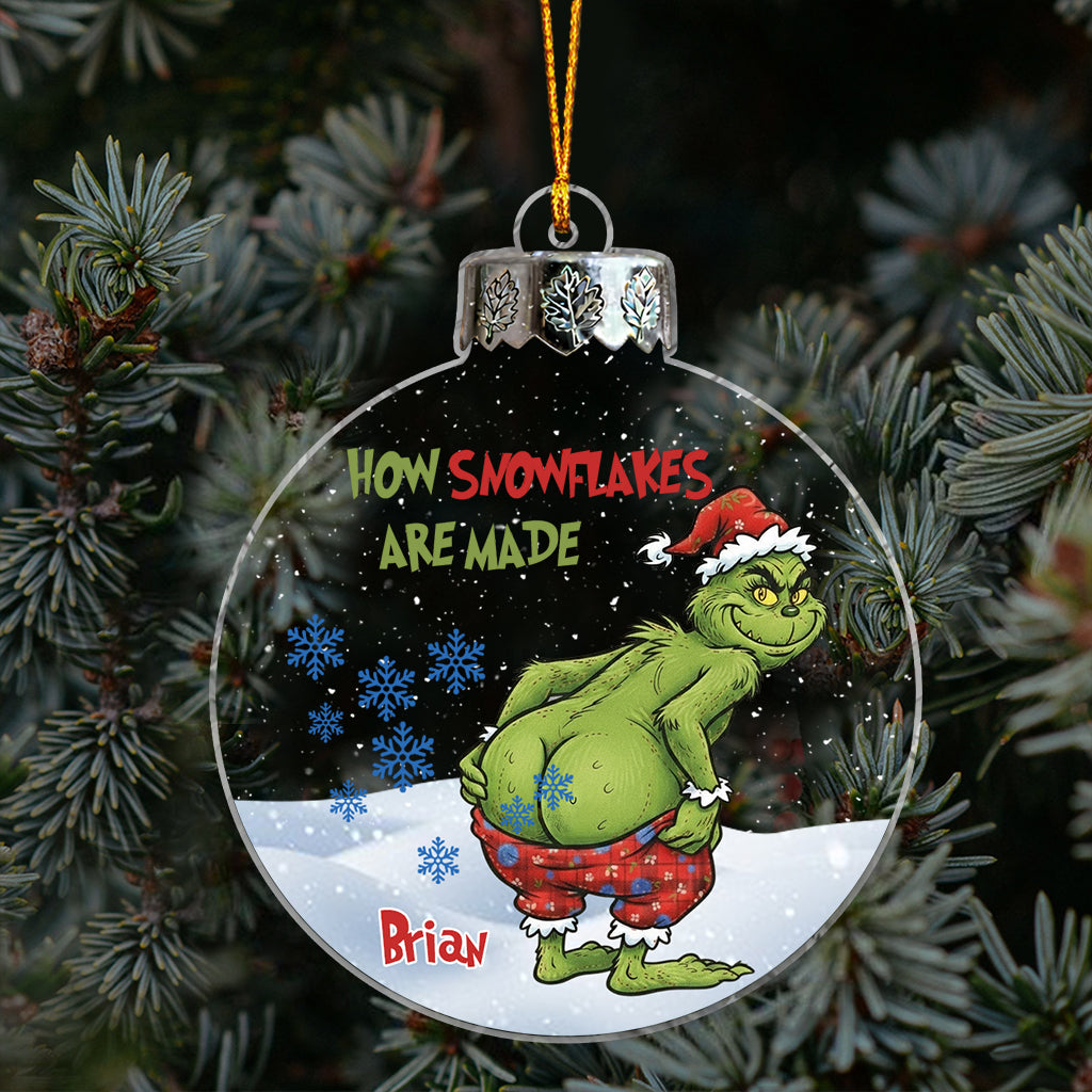 Le Grinch, le monstre du film classique de Noël - Ornement de Noël personnalisé en forme d'étole