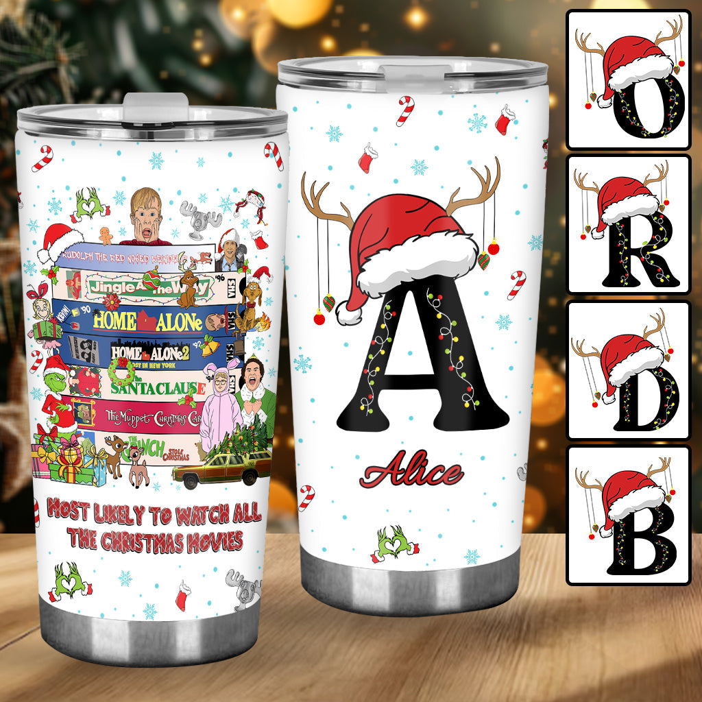 Gobelet isotherme de Noël personnalisé pour les fans de films de Noël