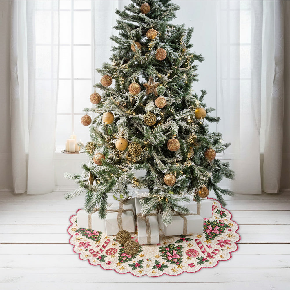 Merry Grinchmas - Personalized Stole Christmas Shaped Tree Skirt
