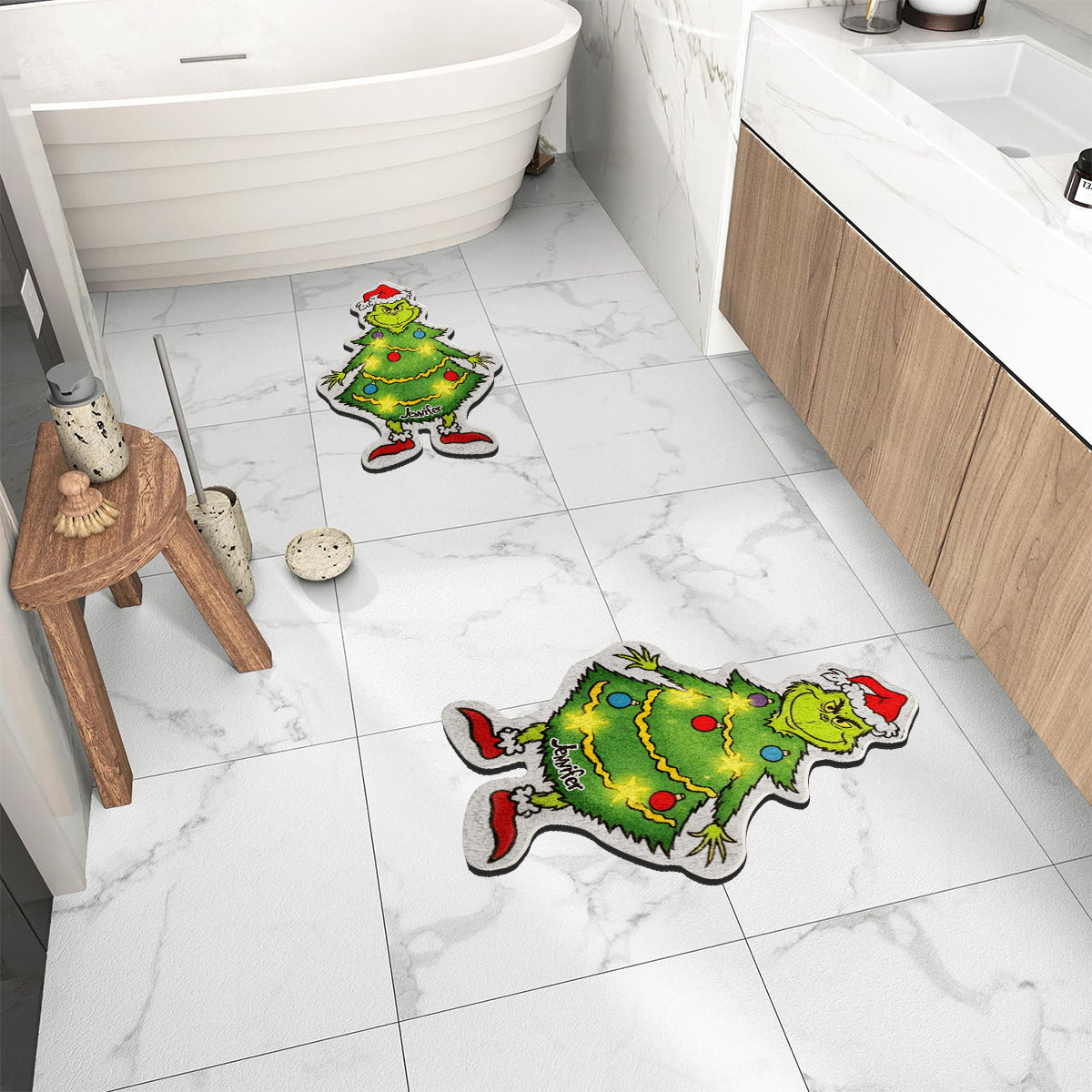 Merry Christmas - Personalized Stole Christmas Non-Slip Tufted Rug