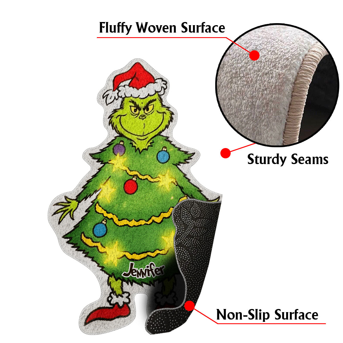 Merry Christmas - Personalized Stole Christmas Non-Slip Tufted Rug