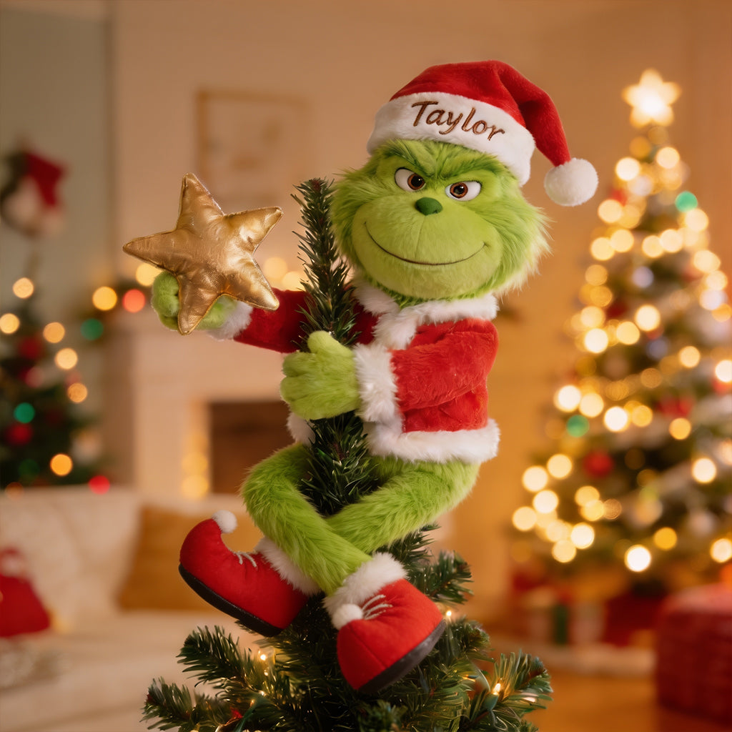 Merry Grinchmas - Personalized Stole Christmas Posable Plush Doll