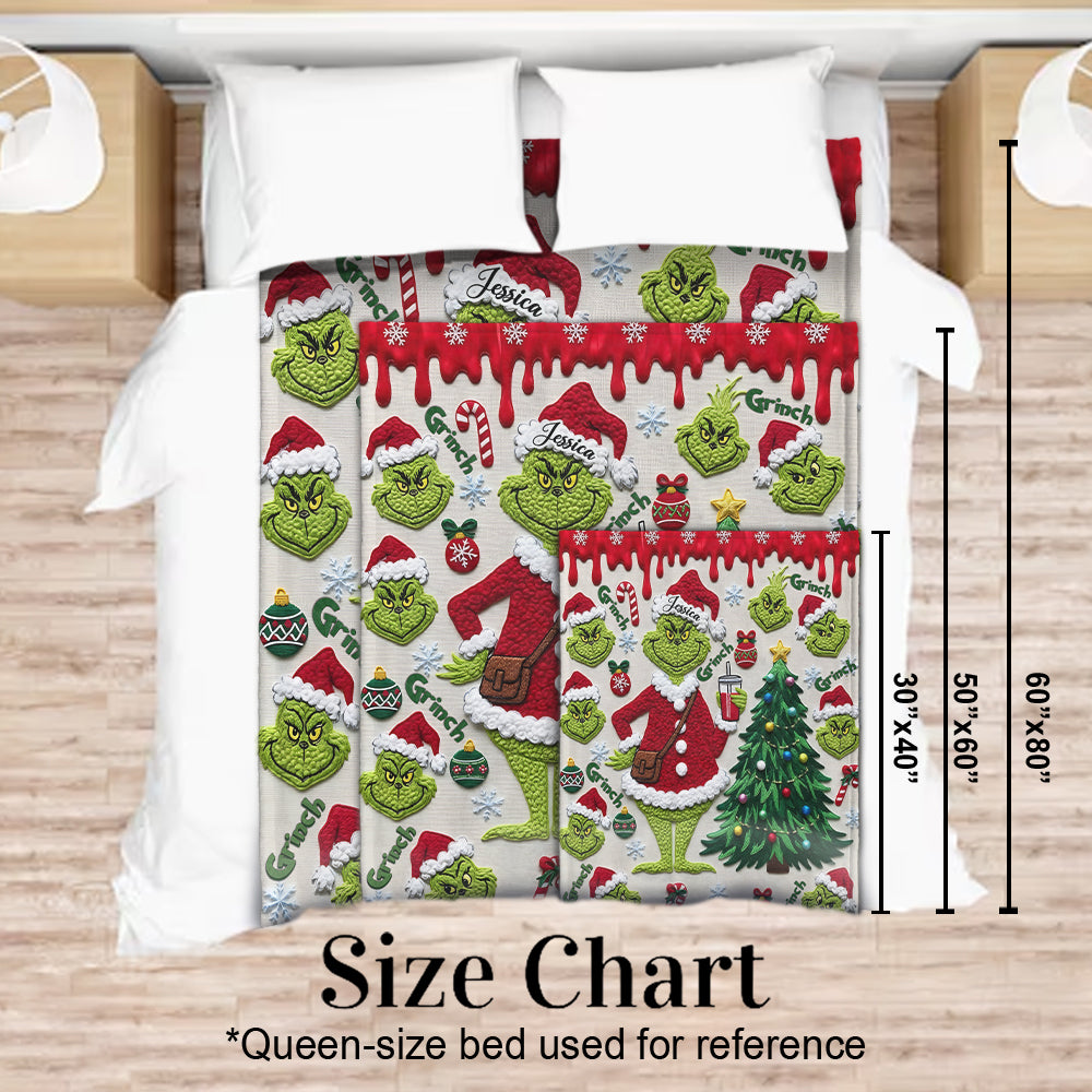 Joyeux Grinchmas - Étole de Noël personnalisée