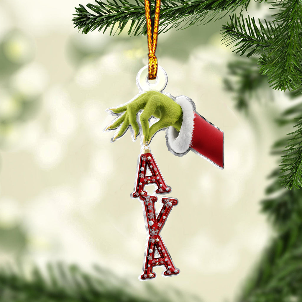 Ornement de Noël Grinchmas personnalisé - Étole de Noël - Ornement de Noël sur mesure