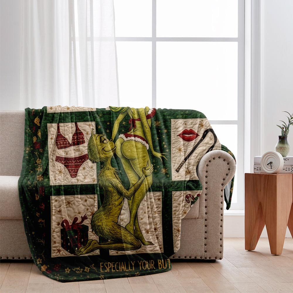 Naughty Green Love - Couverture de Noël étole personnalisée