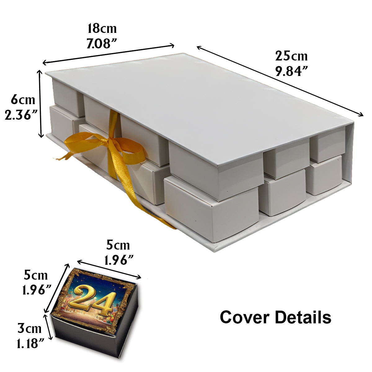 Calendrier de l'Avent vert - Calendrier de l'Avent pliable personnalisé avec étole et décorations