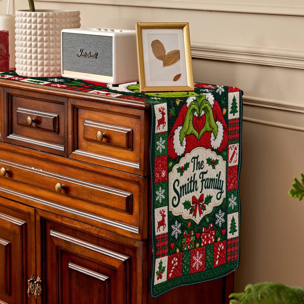 Merry Grinchmas - Personalized Stole Christmas Table Runner