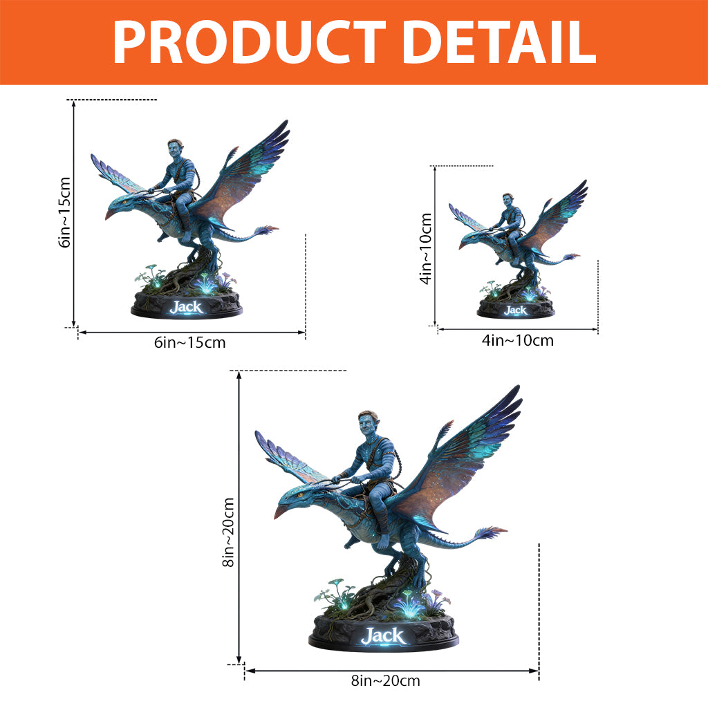 Custom From Any Photo - Personalized Blue Aliens Custom Shaped Acrylic Plaque