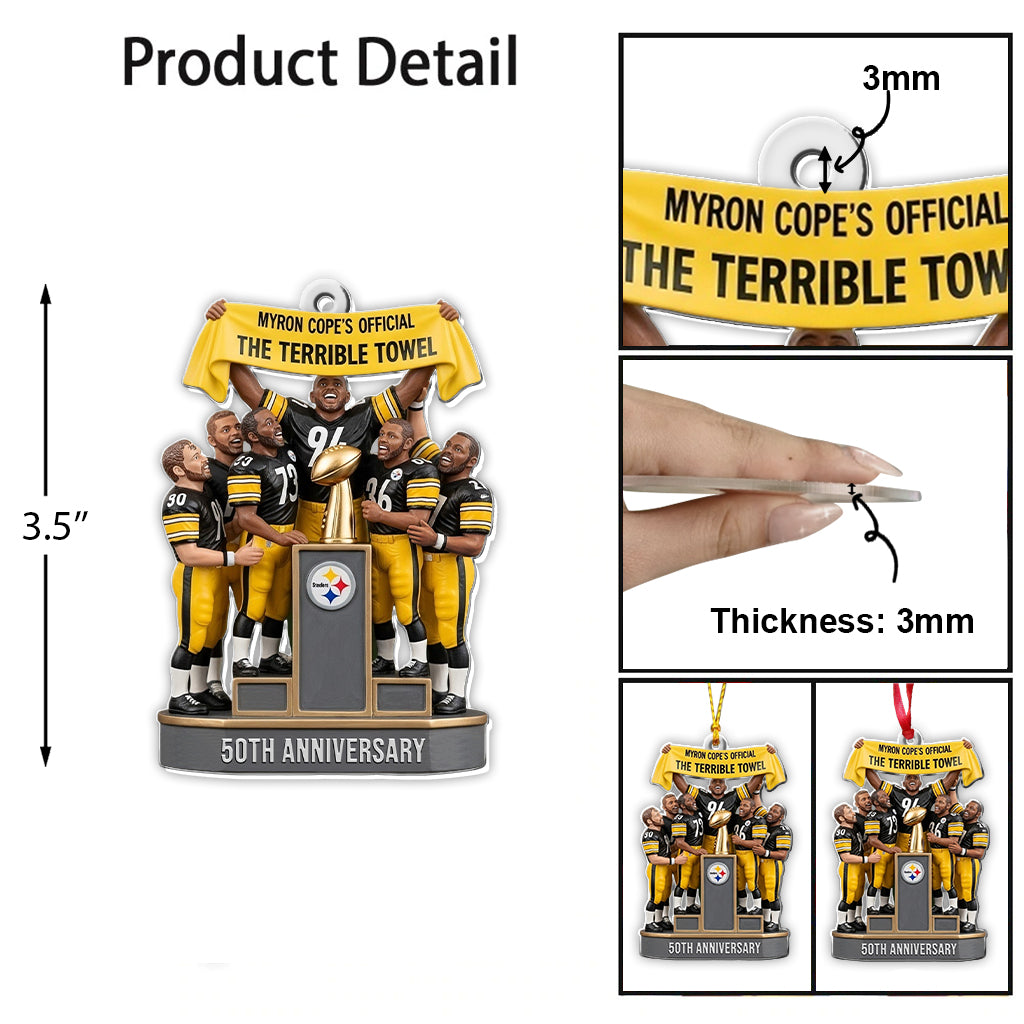 The Terrible Towel - American Football Transparent Ornament
