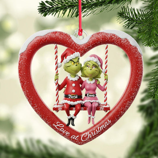 Couple Gift Merry Grinchmas - Personalized Stole Christmas Ornament