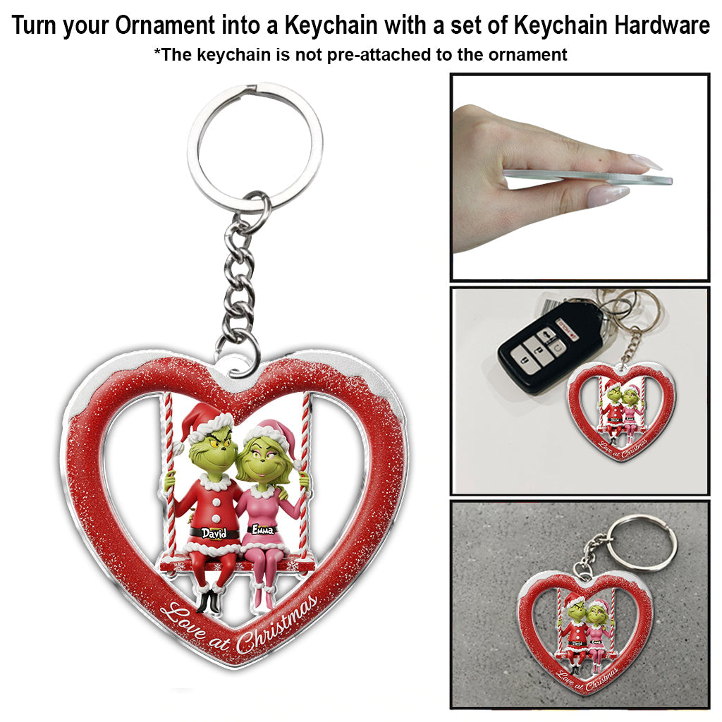 Couple Gift Merry Grinchmas - Personalized Stole Christmas Ornament