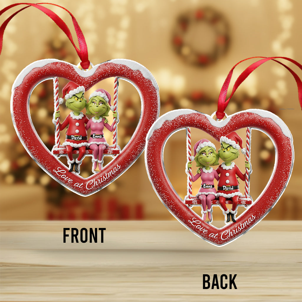 Couple Gift Merry Grinchmas - Personalized Stole Christmas Ornament