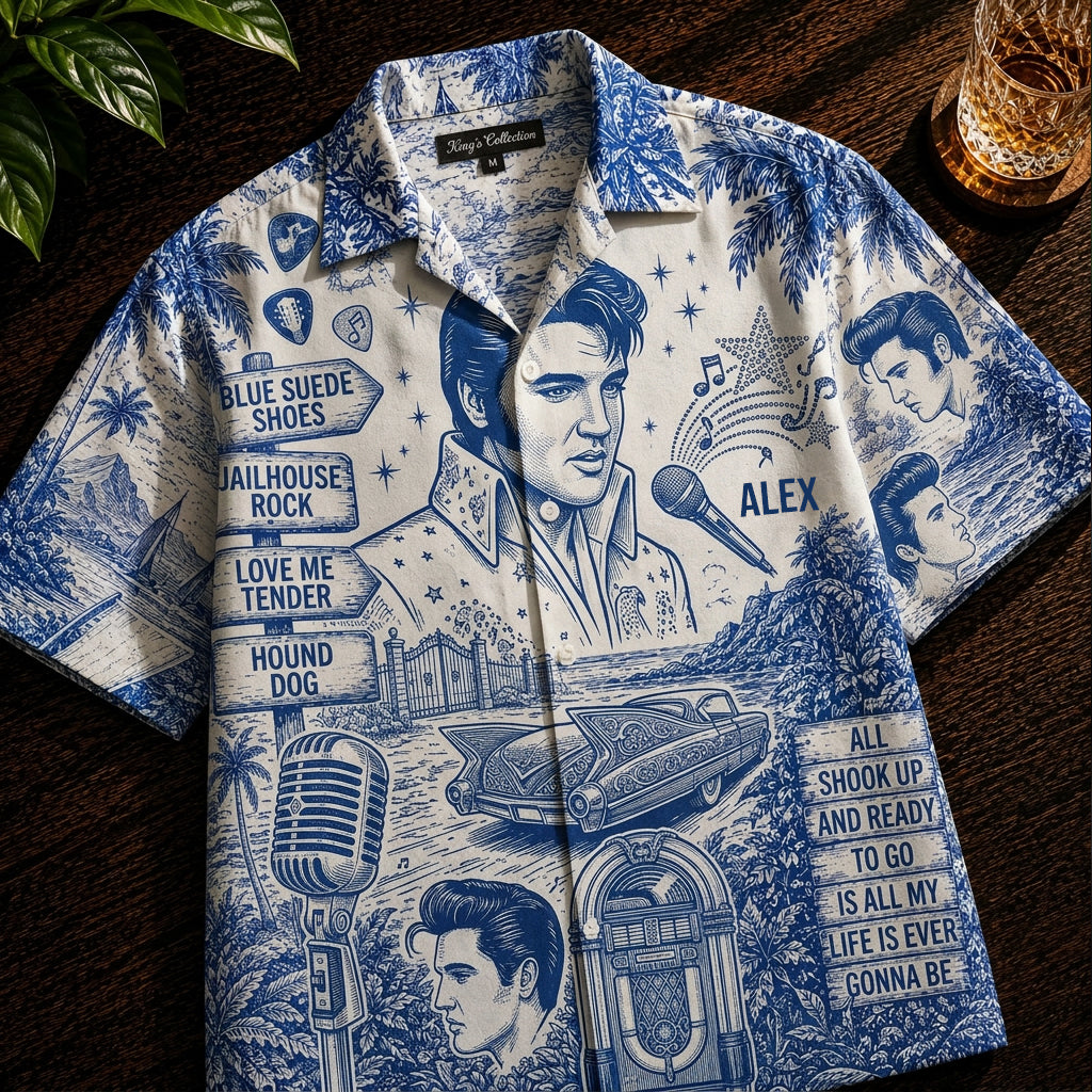 Love Music - Personalized King of Rock and Roll Hawaiian Shirt