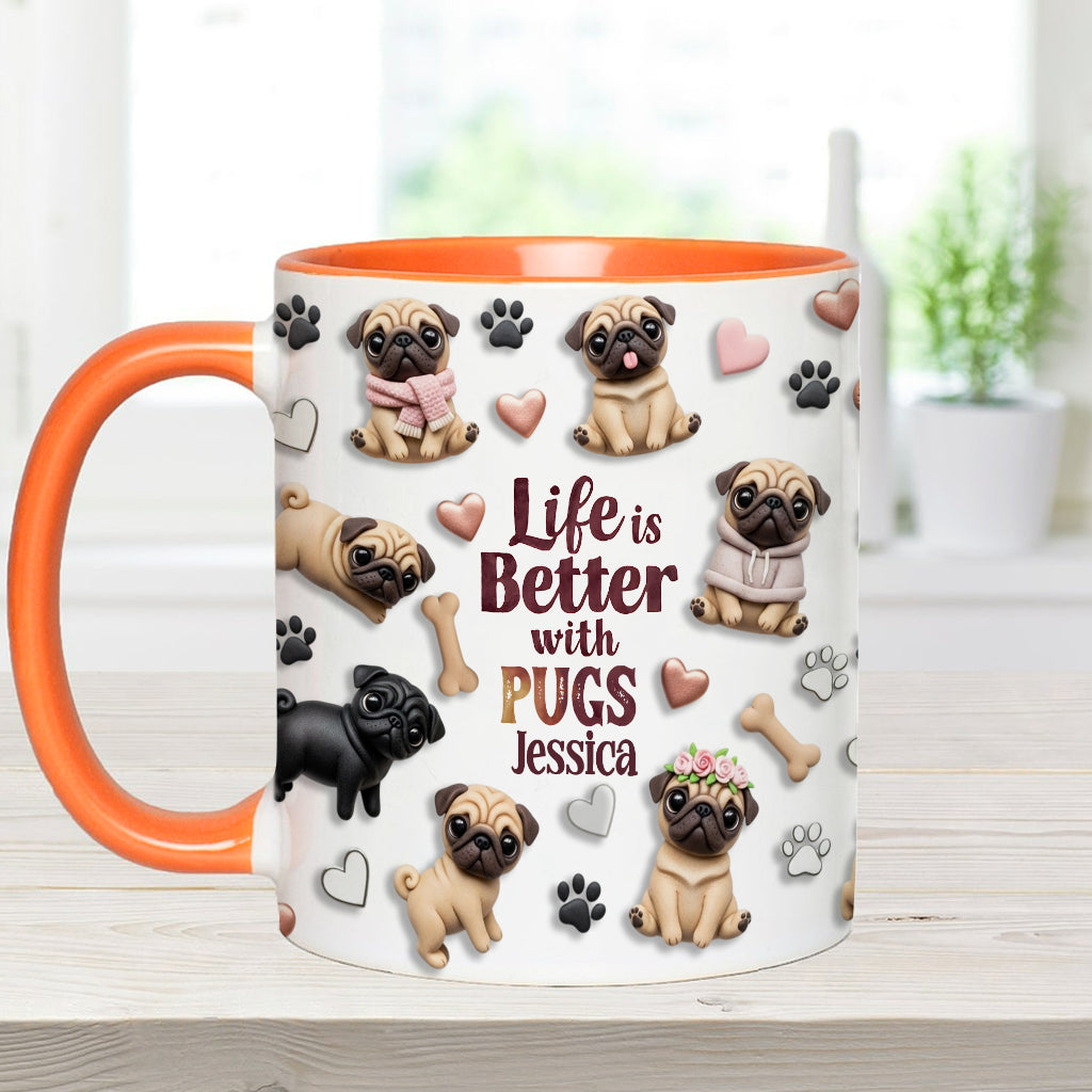 La vie est plus belle avec un chien - Mug personnalisé à motif chien