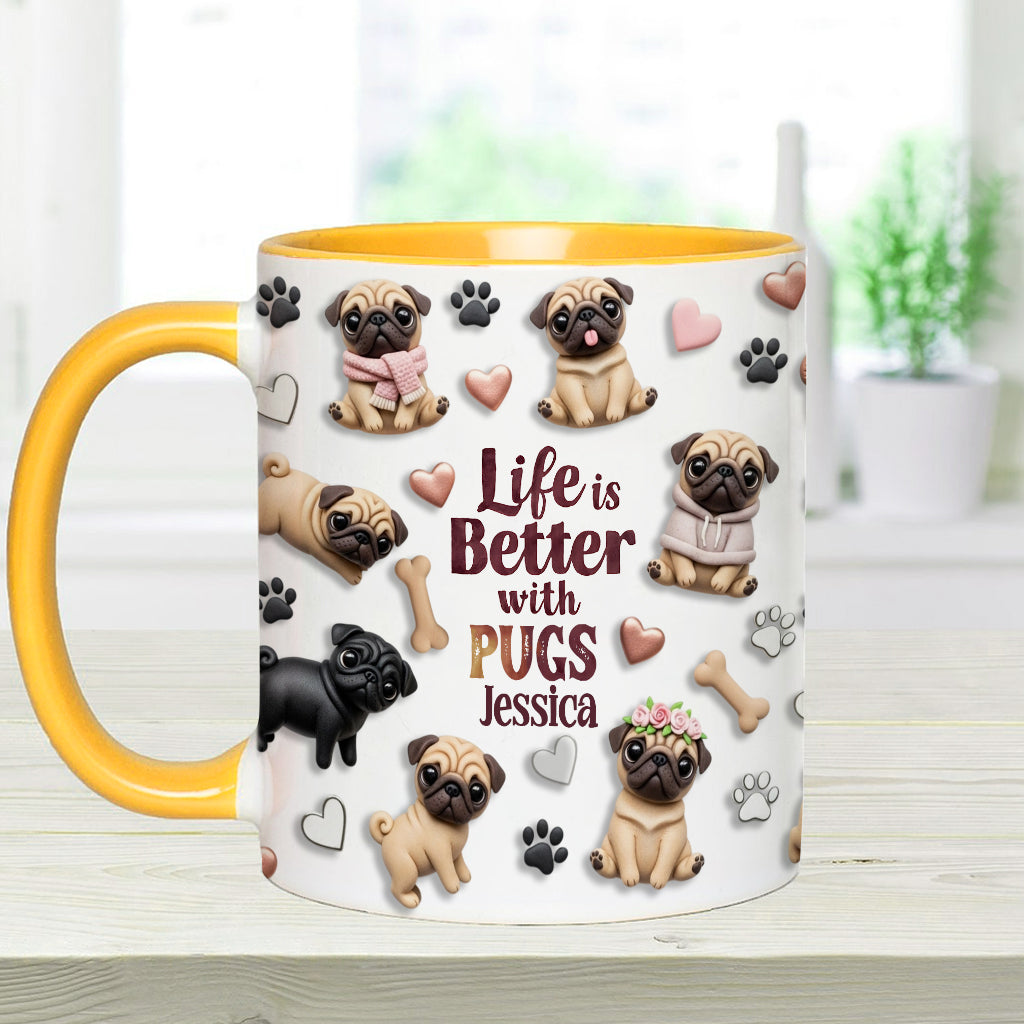 La vie est plus belle avec un chien - Mug personnalisé à motif chien