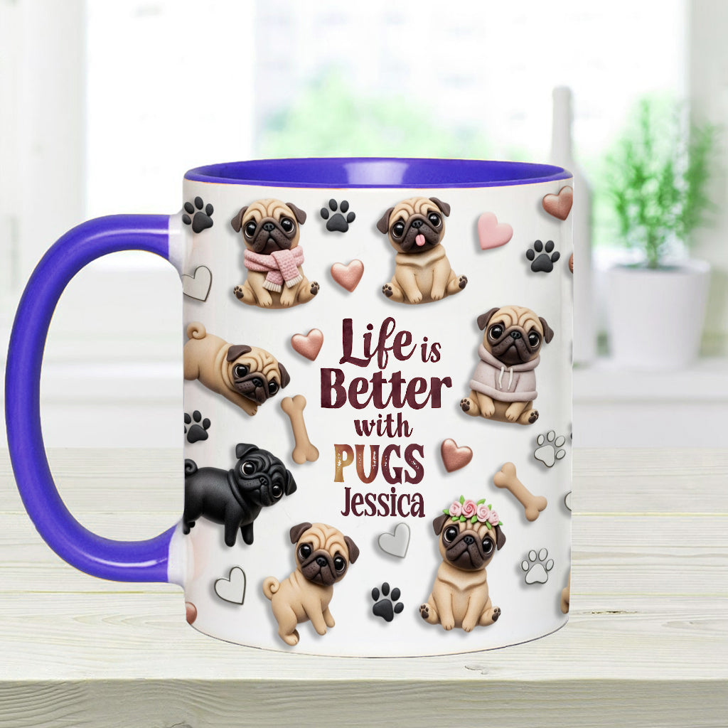 La vie est plus belle avec un chien - Mug personnalisé à motif chien