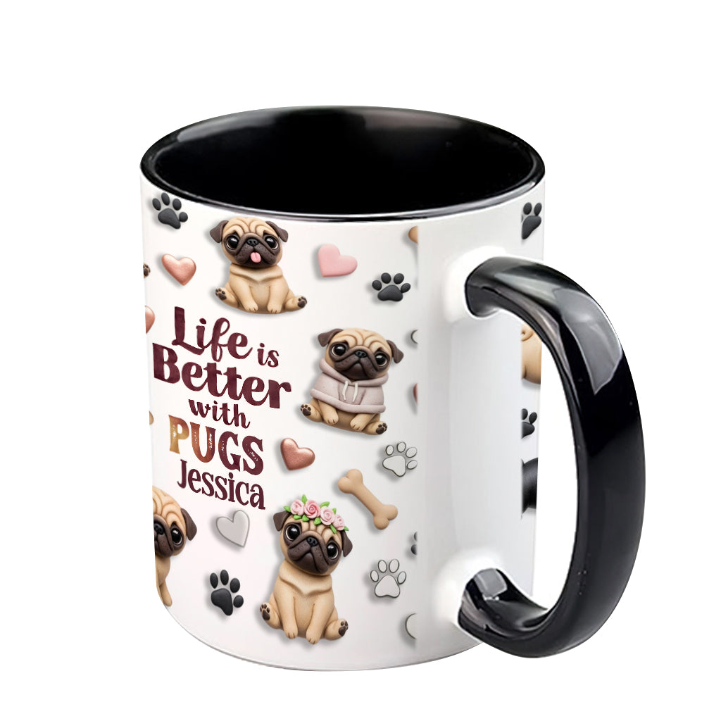 La vie est plus belle avec un chien - Mug personnalisé à motif chien