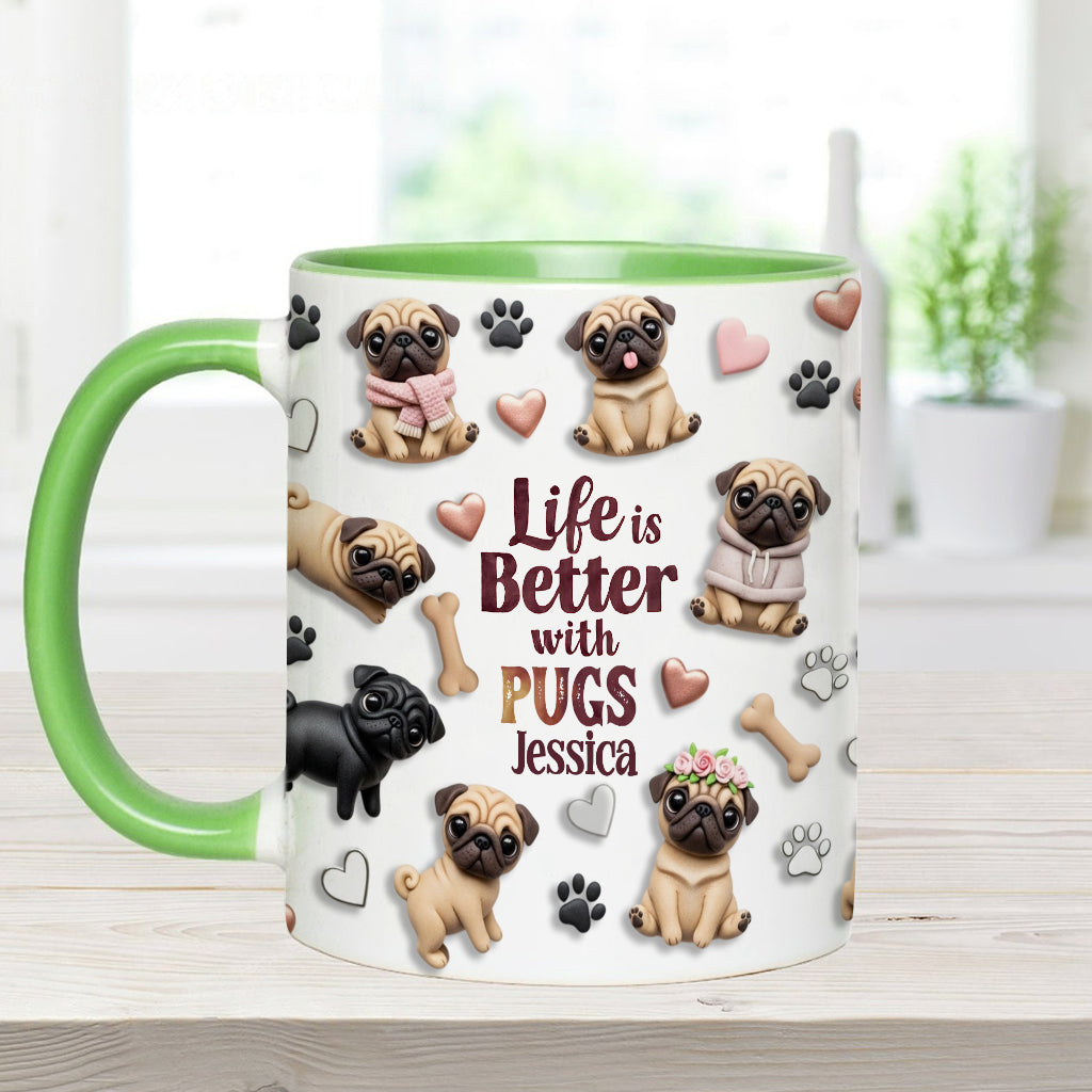 La vie est plus belle avec un chien - Mug personnalisé à motif chien