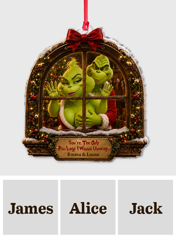 Naughty Couple Gift - Personalized Stole Christmas Ornament