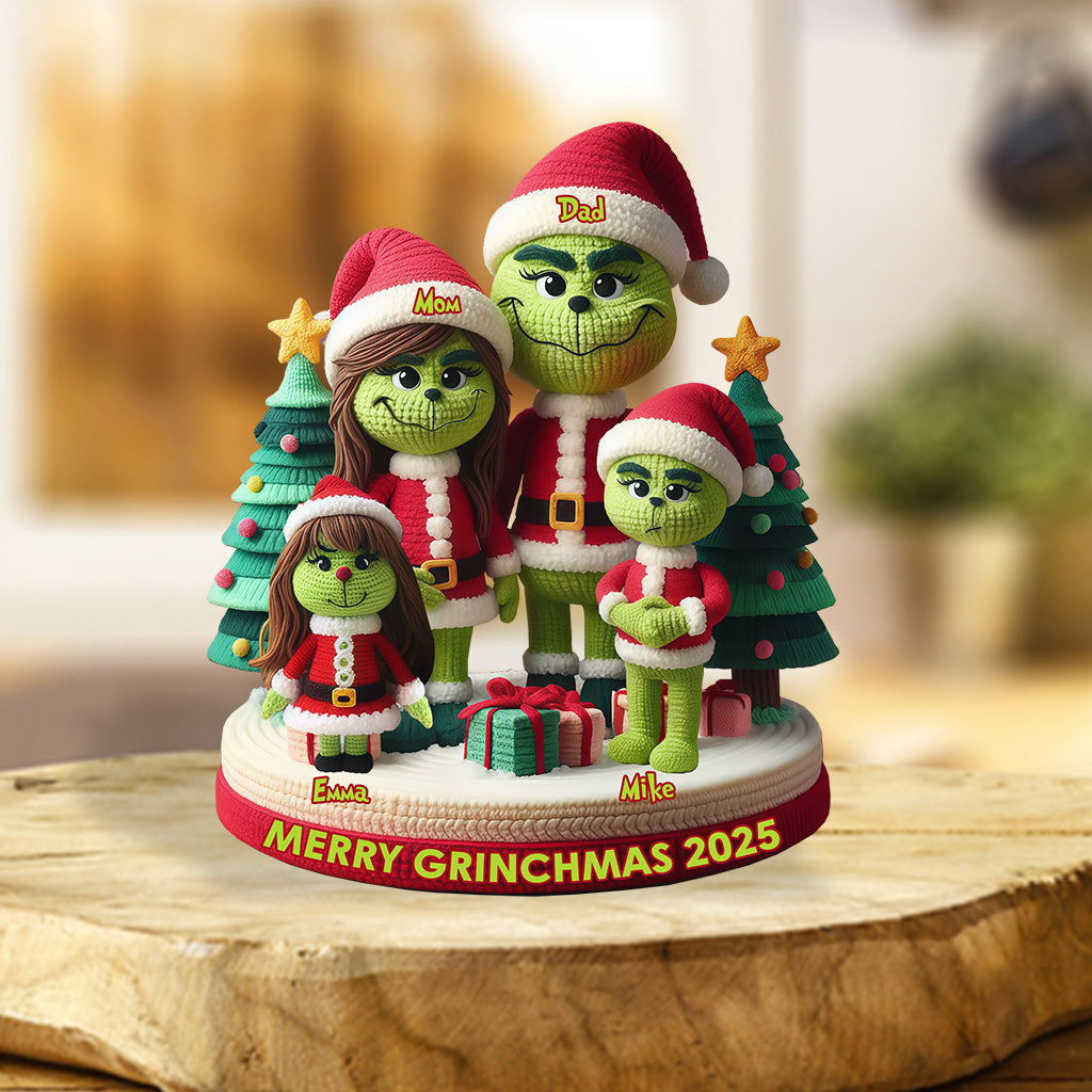Joyeux Grinchmas - Étole de Noël personnalisée - Plaque acrylique sur mesure
