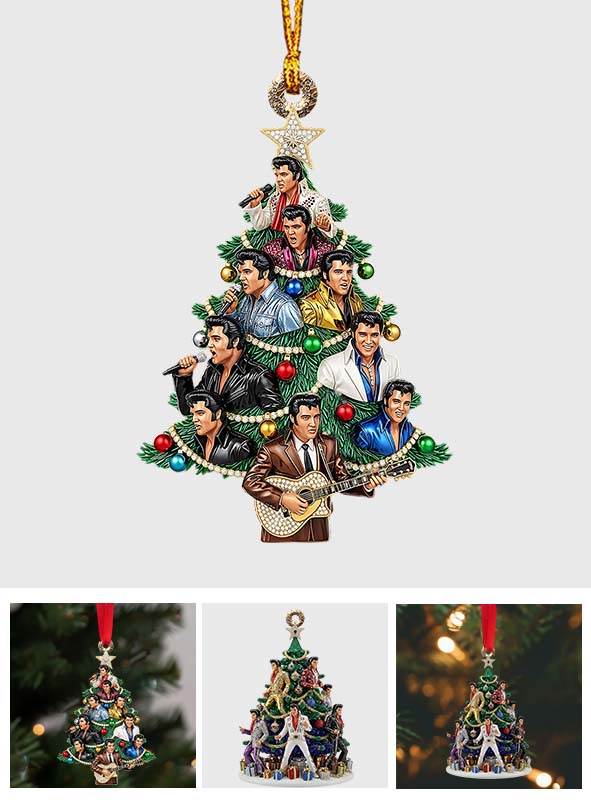Magnifique sapin de Noël - Ornement personnalisé Roi du Rock and Roll