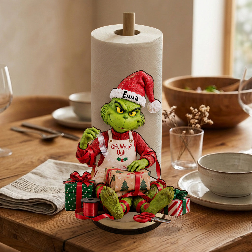 Gift Wrap - Personalized Stole Christmas Paper Towel Stand