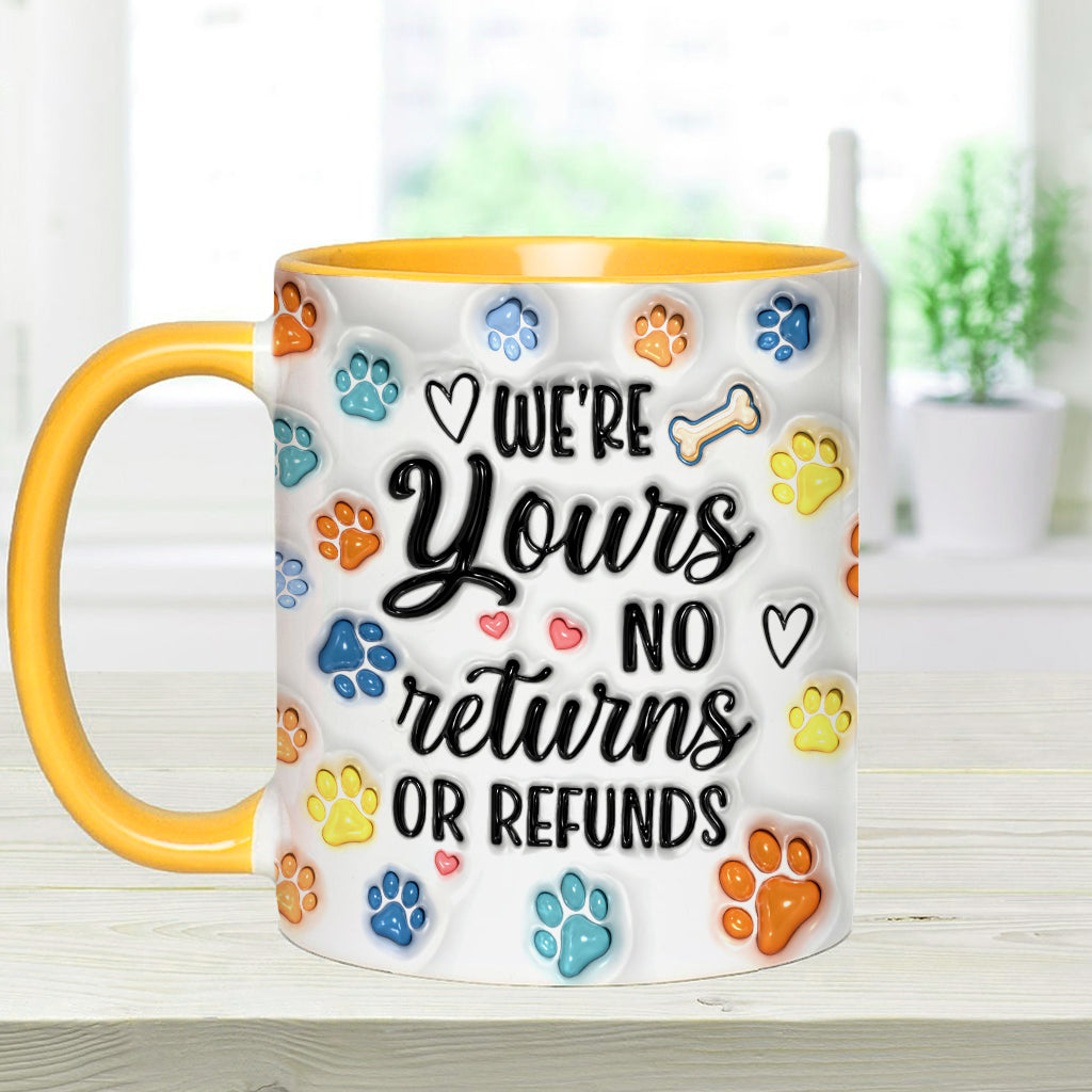 We're Yours - Personalized Dog Accent Mug