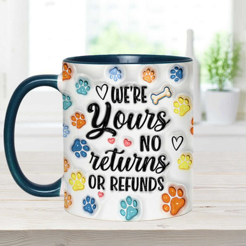We're Yours - Personalized Dog Accent Mug