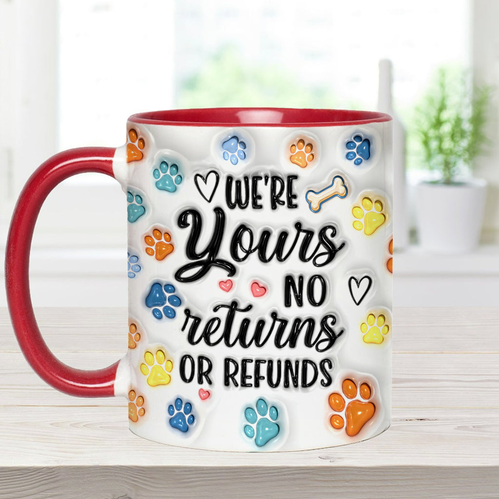 We're Yours - Personalized Dog Accent Mug