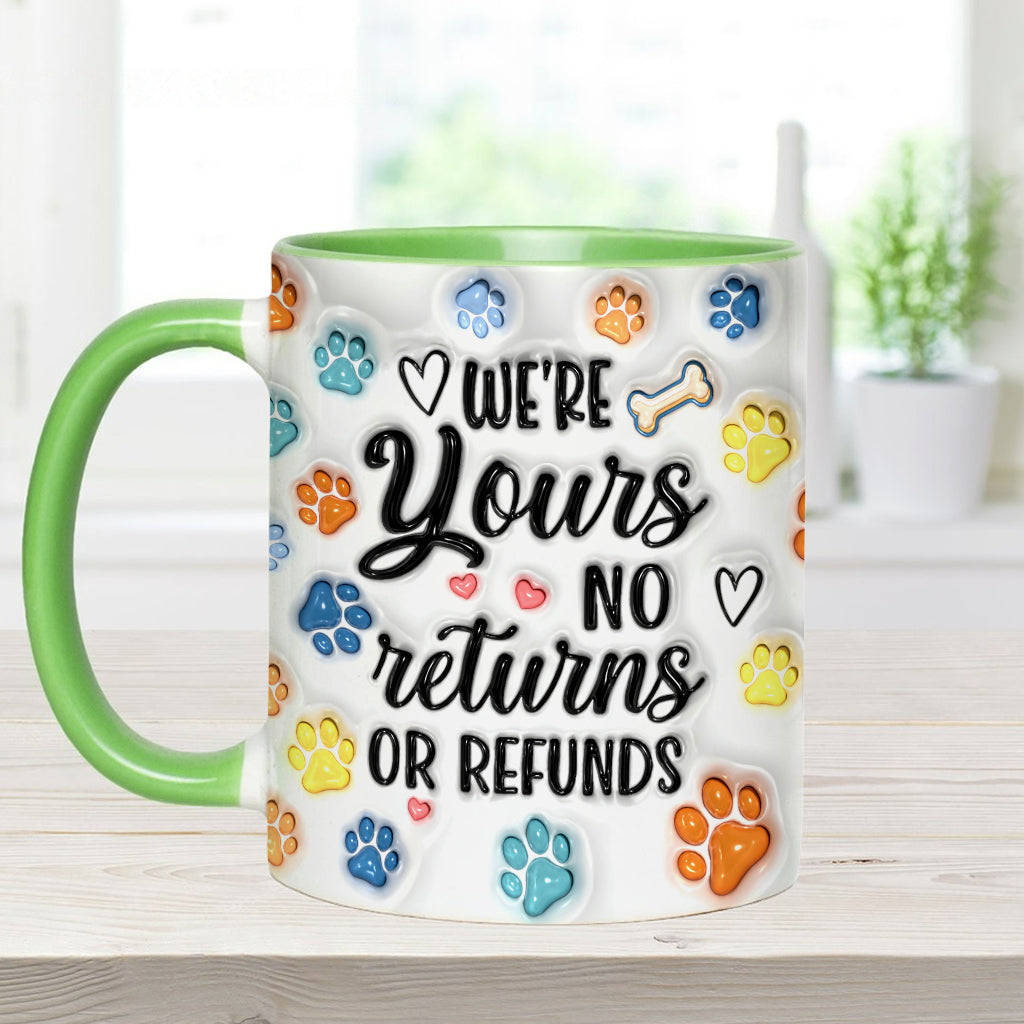 We're Yours - Personalized Dog Accent Mug