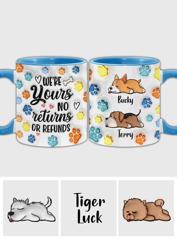 We're Yours - Personalized Dog Accent Mug