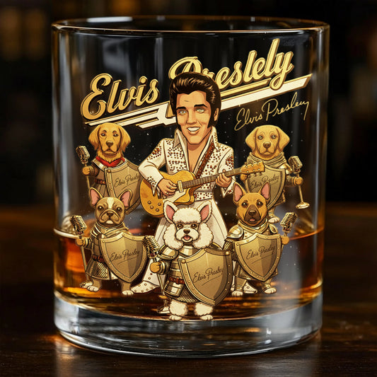 Hound Dog Legend - King of Rock and Roll Whiskey Glass