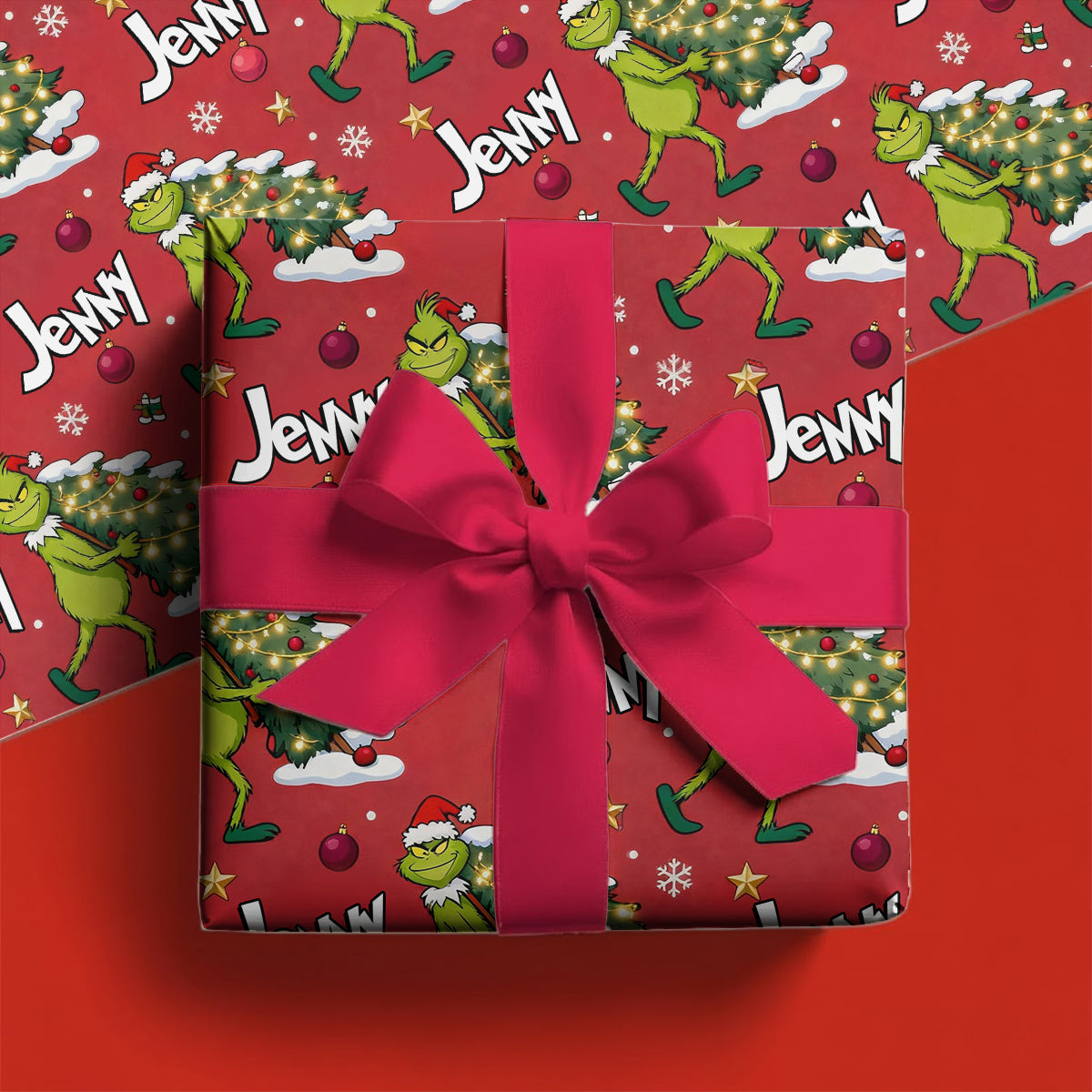 Merry Grinchmas - Personalized Stole Christmas Wrapping Papers