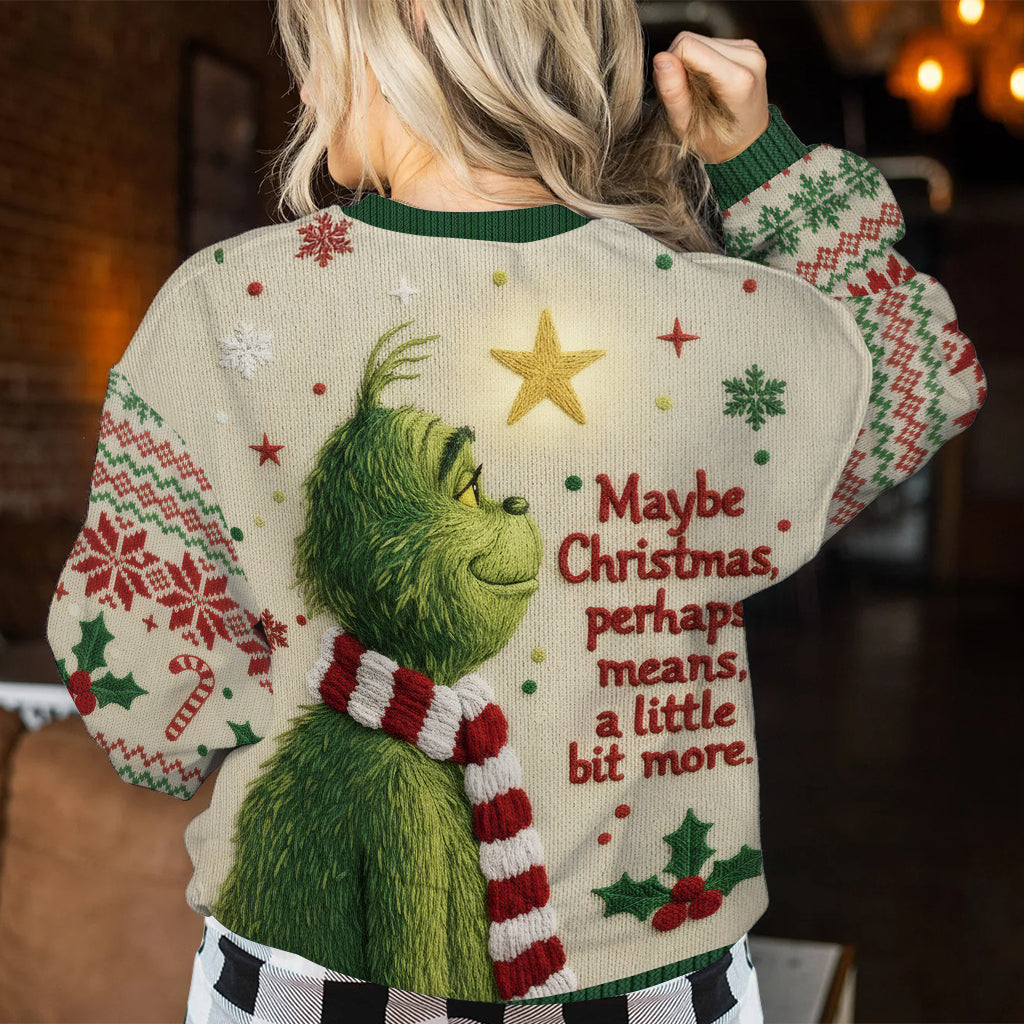 Peut-être que Noël a une signification un peu plus profonde - Étole de Noël personnalisée et pull moche